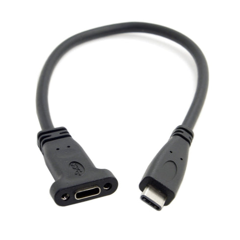 cablecc USB-C USB 3.1 Type C Male to Female Extension Data Cable with Panel Mount Screw Hole...