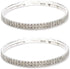 Shuning Sexy Anklets for Women Crystal Rhinestone Stretch Tennis Ankle Elastic Bracelet (2Pcs Silver)...
