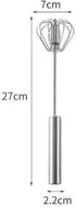 Stainless Steel Egg Beater, Hand Mixer Hand Push Mixer Manual Egg Beater Semi-automatic Mixer Press Mixer Kitchen Tools for Mixing and Whipping...