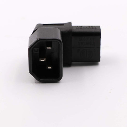 IEC C14 to C13 Power Adapter PDU Plug/Socket Down 90 Degree for LCD Wall Mount TV 2 Pack...