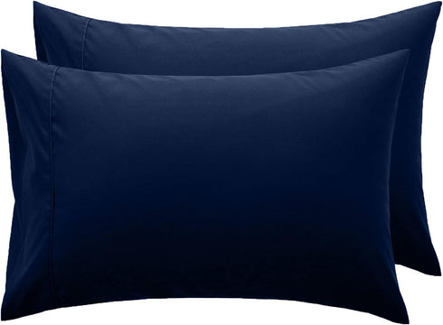 DAN RIVER 100% Organic Cotton Jersey Queen Pillowcases Set of 2, 145 GSM Pillow Cases Standard Size, Crisp, Breathable Jersey Cooling Pillow Cases...