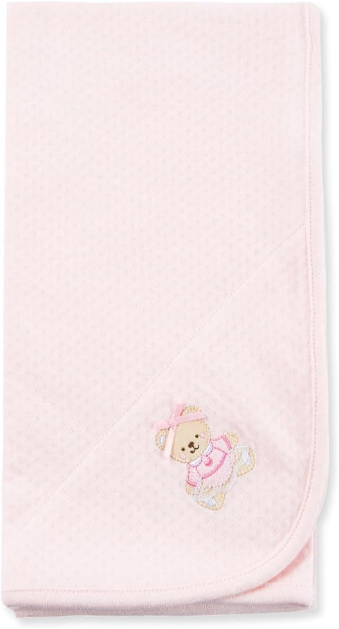 Little Me Unisex Baby Swaddling Receiving Blankets, Pink Sweet Bear, 30 x 27 Inches...