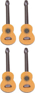 Healifty Base Guitar 4PCS Wooden Miniature Guitar Dollhouse Mini Musical Instrument Photo Props Doll House Model Home Decor...