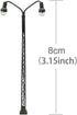 LQS43 3pcs Model Railway Operating Lights Lattice Mast lamp 8cm or 3.15inch Track Light N Scale LED Lights Model Building kit...