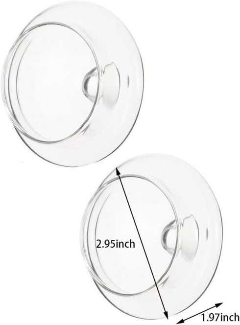 2-Pack Glass Teapot Replacement Lid - Clear Teapot Accessories with Strainer Cover for Home Kitchen Teapots...