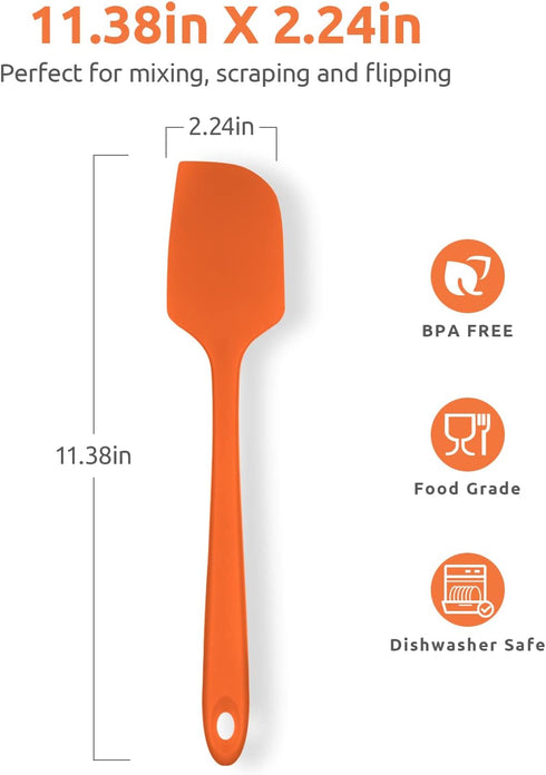 Heat Resistant Silicone Large Spatula: U-Taste 600ºF High Heat Flexible 11.38in Silicon Mixing Stirring Cooking Scraping Baking Bowl Scraper Seaml...