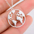 Vintage Round Origami World Map Necklace Women Geometric Earth Globe Map Necklace Circle Pendants Choker Jewelry 18"...