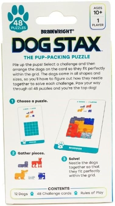 Brainwright - Dog STAX - The Pup-Packing Puzzle - 48 Pieces...