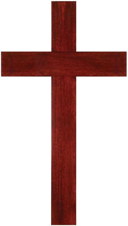 Dicksons Woodgrain 16 Inch Mahogany Wood Decorative Hanging Wall Cross...