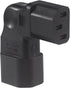 Right Angle C13 to C14 IEC AC Plug Adapter, 2 Pack, 90 Degree Design, PVC, Pure Copper, 250VAC 10A Max...