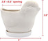 GeLive White Bird Ceramic Succulent Planter Animal Plant Pot Flower Vase Bonsai Windowsill Box with Drainage Saucer Adorable Indoor Home Decoratio...