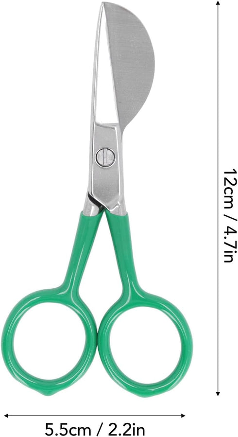 Tufting Carpet Shears, Mini Portable Stainless Steel Duckbill Hairball Trimming Shears Carpet Cutter Tools Double Bent Curved Offset Handle Scisso...