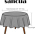 sancua Round Tablecloth - 60 Inch - Water Resistant Spill Proof Washable Polyester Table Cloth Decorative Fabric Table Cover for Dining, Buffet Pa...