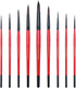 Transon Round Paint Brush Set 9pcs Synthetic Sable Hair for Acrylic Painting Watercolor Painting Gouache Ink Craft and Detail Painting...