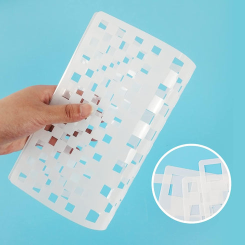 Checks Stencils, 4 Pcs Checkerboard Stencils Square Shape Stencils Assorted Sizes Reusable Mylar Plastic Templates for Painting on Wood Pillows Wa...
