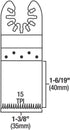 Genesis GAMT514 Universal 1 3/8" Precision Oscillating Multi-Tool Quick-Release Flush Cut Blade...