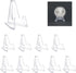Acrylic Coins Display Stands,10 Packs Mini Clear Easel Stand Holders 2.28 Inch Tall Support to Hold Small Artworks/Pocket Watch/Casino Chips/Chall...