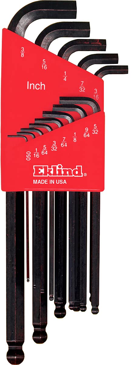 Eklind Tool 13113 Stubby-Ball-Hex-L Key allen wrench - 13pc set SAE Inch Sizes .050-3/8 Long series...