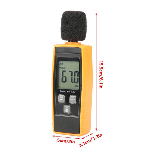 Decibel Meter, Digital Sound Level Meter Sound Noise Meter with 30 to 130 dBA Measuring Range, Data Hold, Digital Noise Meter Decibel Monitoring T...