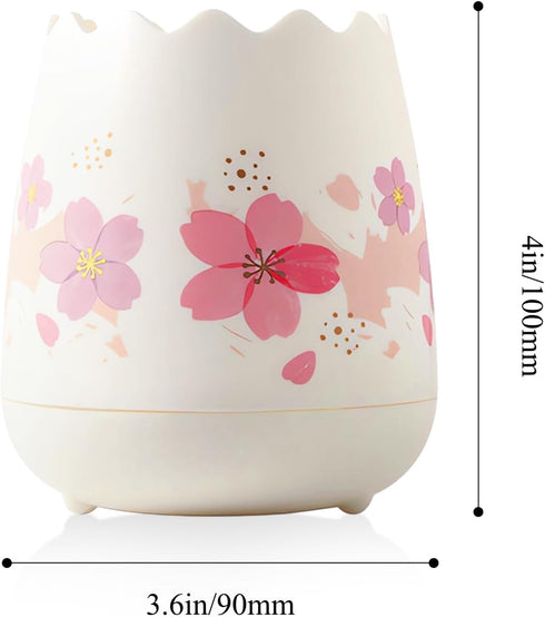 M&G Pen Holder Cute Pencil Holder for Desk, Sakura Pencil Cup Marker Holder Makeup Brush Holders, Desk Accessories Organizer for Office School Hom...