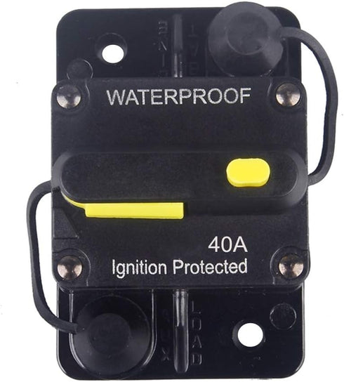 40 Amp Circuit Breaker 12V- 48V DC Manual Reset Fuse for Trolling Motor Rv Marine Boat Vehicles System Protection Waterproof (40A)...
