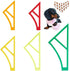 OLYCRAFT 5Pcs 5 Sizes Dog Bandana Sewing Template Set Small Reversible Sewing Quilting Acrylic Quilting Template Stencil Template Cutting Ruler fo...