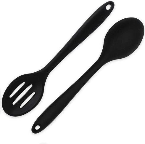 Product image 2 Pieces Silicone Nonstick Mixing Spoons, BPA Free and Food Grade Serving Cooking Spoon, High Heat Resistant to 480°F, Hygienic Desi...