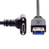 JSER Down Up Angled USB 3.1 Type-C Dual Screw Locking to Standard USB3.0 Data Cable 90 Degree Compatible for Camera...