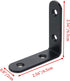 Corner Brace 2.56" x 2.56" L Brackets Black Right Angle Bracket 90 Degree Bracket -4pcs...