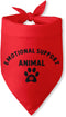 Emotional Support Animal Dog Bandana Funny Dog Bandana Puppy Bandana Triangle Bibs Scarf Accessories for Small Medium Dogs Pets...