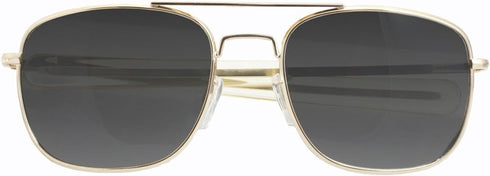 Humvee Campco Pilot Sunglasses - Polarized Aviator Sunglasses Bayonette, Frame, Military Sunglasses with Gray Lenses and Gold Frame, 52mm...