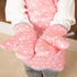 NEOVIVA Kids Apron and Kids Oven Mitts Set for Play Kitchen, Cute Polka Dots Toddler Kitchen Linen Set for Christmas Gift...