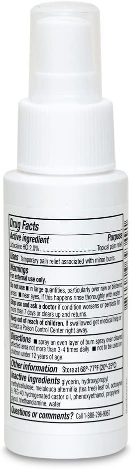 Globe Burn Spray, Lidocaine 2%. Topical Anesthetic Pain Relief and Numbing 2 oz Spray Bottle...