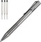 Cool Hand 4.8'' Titanium Alloy Bolt Action Pen, Ballpoint Ink Refillable, Stainless Steel Pocket Clip EDC Business Collection Stylus, with 3 Free ...