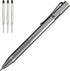 Cool Hand 4.8'' Titanium Alloy Bolt Action Pen, Ballpoint Ink Refillable, Stainless Steel Pocket Clip EDC Business Collection Stylus, with 3 Free ...