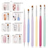6 PCS Nail Art Brushes Set, Nail Painting Brushes Nail Art Liner Brushes and Nail Art Dotting Pens...