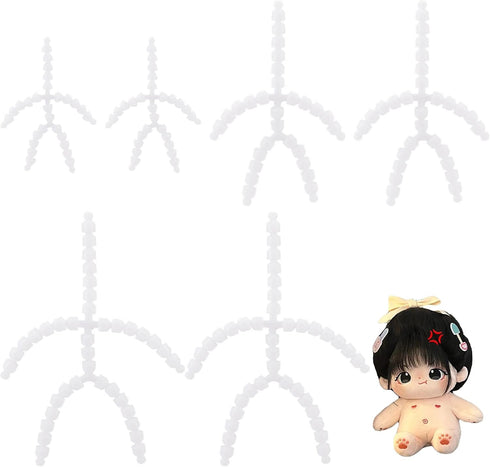 PH PandaHall 6pcs Body Joint Skeleton 3 Sizes Figure Movable Skeleton Plastic Joint Jeton Ball Socket Teddy Bear Connectors Soft Making Limbs and ...