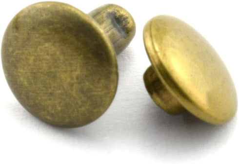 120pcs 8x8mm Bronze Double Cap Rapid Rivets Round Head Decorative Rivets DIY Leather Craft Studs 5/16 inch...