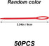 50 PCS Colorful Large Eye Plastic Sewing Needles, 3.54 Inch Yarn Needles Plastic Weaving Needles Embroidery Needles Safety Lacing Needles Learning...