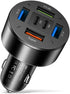 66W Multi-Port USB C Car Charger, PD&QC3.0 Super Fast Charger Cigarette Lighter Plug Adapter for iPhone/Android/Samsung/iPad Pro and More......