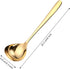 GuDoQi Soup Ladle, 3 Pack Durable 304 Stainless Steel with Polished Titanium Plated Big Volume Soup Spoon, Kitchen Gadget Utensil,8 Inch, Gold...