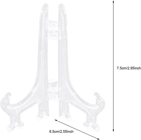 12pcs Photo Frame Stand Desk Easel Clear Monitor Stand Book Display Stand Acrylic Easels Novel Display Stand Plate Stands for Display Picture Fram...