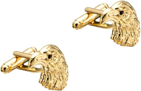 Eagle Cufflinks for Men, American Bald Eagle Head Cufflinks, Viking Eagle Cuff Links, Gold Eagle Shirt Tuxedo Cufflinks, Punk Animal Cufflinks Fre...