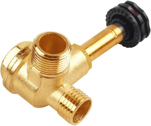 3-Port Brass Air Compressor Check Valve M10*1 x G3/8 Male x G1/2 Male Threaded Central Pneumatic Valve...