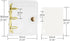 1PC Gold Mini Binder Cover for 3 Ring PVC Loose-Leaf Binder with 80pcs Mini Inner Paper Pockets Clear Soft Notebook Round Ring Binder Protector Sn...