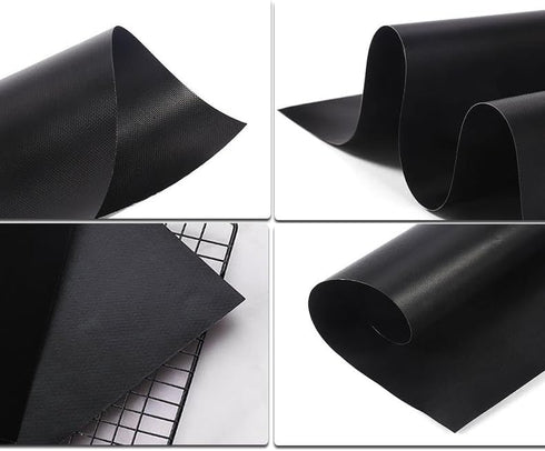 Grill Mat Set of 2-100% Non-Stick Reusable Mats for Gas, Charcoal or Electric Grills - Easy to Clean - 15.75 x 13-Inch, Black...