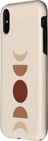 iPhone X/XS Phases of Moon Boho Beige Rust Red Burnt Orange Case...