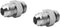 (2-PACK) 6400-08-08-O Hydraulic Hose Adapter Fitting 1/2" Male JIC 37° Flare (3/4"-16UNF) × 1/2" Male O-Ring Boss (3/4"-16UNF) SAE Straight Pipe J...