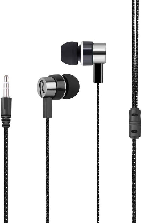 4 Pack Wired Earbuds 3.5MM 3 Pole Stereo Earphone in-Ear Headphone Without MIC 1Meter Braided Cord Headset for MP3 Cassette Recorder CD Player Mus...