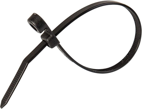 GTSE 100 Pack Of Black Screw Mount Head Zip Ties, 4" x 0.1", Zip Ties With Screw Hole...